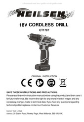 Neilsen 18v cordless online drill