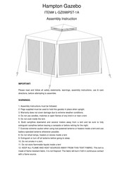 Sunjoy L-GZ098PST-1A Assembly Instruction Manual