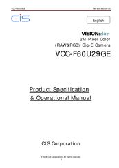 CIS VISION:elite VCC-F60U29GE Operational Manual