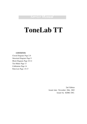 Korg ToneLab TT Service Manual