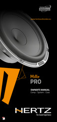 Hertz MILLE PRO Owner's Manual