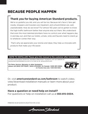 American Standard Ultima Selectronic 6247111.002 Owner's Manual