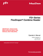 MacDon FlexDraper FD1 Series Operator's Manual