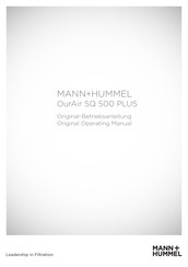 MANN+HUMMEL OurAir SQ 500 PLUS Original Operating Manual