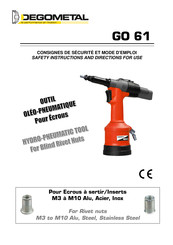 Degometal GO 61 Directions For Use And Safety Instructions