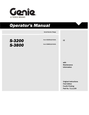 Terex Genie S-3800 Operator's Manual