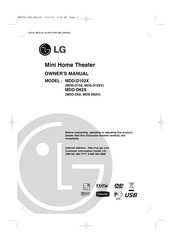 LG MDD-D62X Owner's Manual