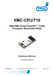 ESD XMC-CPU/T10 Hardware Manual