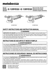 Metabo Hpt G 12BYEQ2 Safety Instructions And Instruction Manual