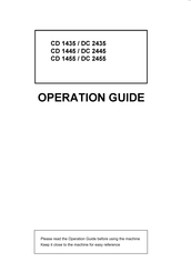 Triumph Adler DC2445 Operation Manual