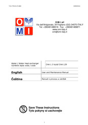 omi CHA 110 User And Maintenance Manual
