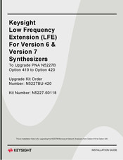 Keysight N5227-60118 Manual