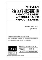 Mitsubishi GOT MELSEC A975GOT-TBD User Manual