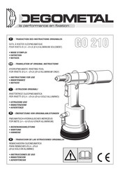 Degometal GO 210 Translation Of Original Instructions