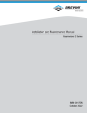 Dana BREVINI E Series Installation And Maintenance Manual