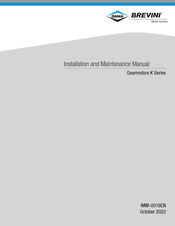 Dana BREVINI K Series Installation And Maintenance Manual