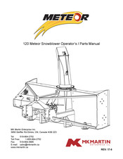 MK Martin MKSB120D1.75 Operator's Manual