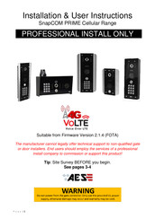 AES global SnapCOM PRIME Cellular Series Installation & User's Instructions