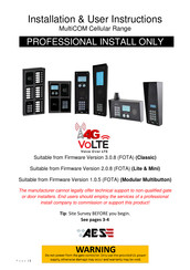 AES global MultiCOM MULTI-LITE-IBPK-US Installation & User's Instructions