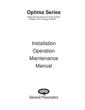General Pneumatics Optima OP40 Installation, Operation & Maintenance Manual
