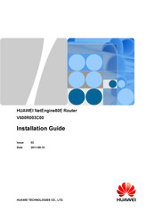 Huawei Quidway NE80E Installation Manual