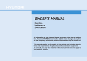 Hyundai LX2 Owner's Manual