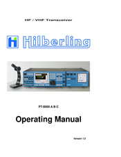 Hilberling PT-8000C Operating Manual