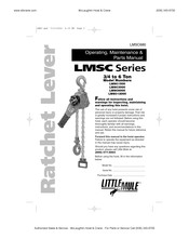 little mule LMSC1500 Operating, Maintenance & Parts Manual