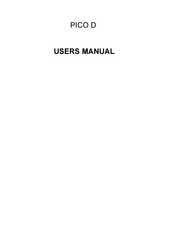 THORLABS PICO D User Manual