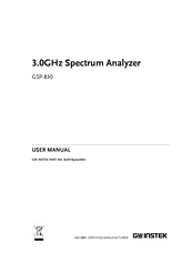 GW Instek GSP-830TG User Manual