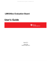 Texas Instruments LMK04805B User Manual