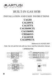 Artusi CBH460SS Installation And User Instructions Manual