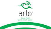 Arlo solar panel Quick Start Manual