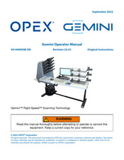 Opex GEMINI Operator's Manual