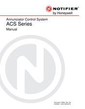 Honeywell NOTIFIER ACS Series Manual