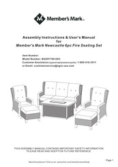 Member's Mark Newcastle BGX07700-6SC Assembly Instructions & User Manual