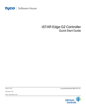 Johnson Controls tyco iSTAR Edge G2 Quick Start Manual