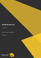 Wireless Solution W-DMX MicroBox G6 User Manual