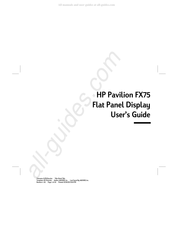 HP Pavilion FX75 User Manual