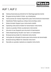 Miele professional AUF 1 Operating Instructions Manual