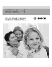 Bosch HCP36E51UC Installation Instructions Manual