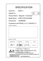 KEPO KPM-G1201A9-K9096 Manual