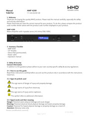 WHD AMP 4200 Manual