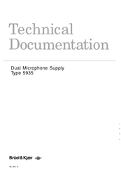 BRUEL & KJAER 5935 Technical Documentation Manual