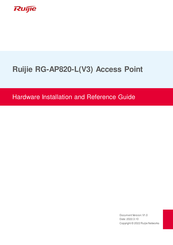 Ruijie Networks RG-AP820-L Hardware  Installation And Reference Manual
