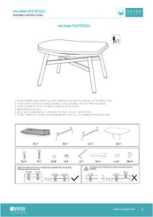 Synargy Outer Spaces HELSINKI FOOTSTOOL Assembly Instructions