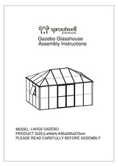 Sproutwell LARGE GAZEBO Assembly Instructions Manual
