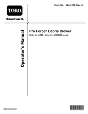 Toro Pro Force 44553 Operator's Manual