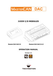 Technoton MasterCAN DAC2113 Operation Manual