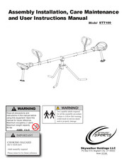 skywalker sports STT100 Assembly Installation, Care Maintenance And User Instructions Manual